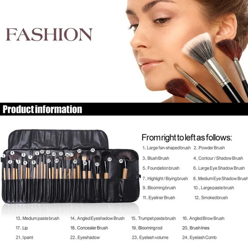 24-Piece Pro Makeup Brush Set